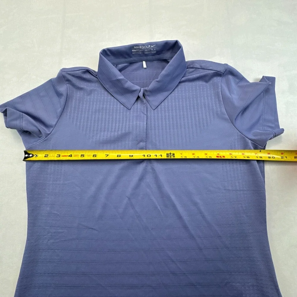 Nike Golf Polo Shirt Women Medium Navy Short Sleeve Collared FIT Dry Performance